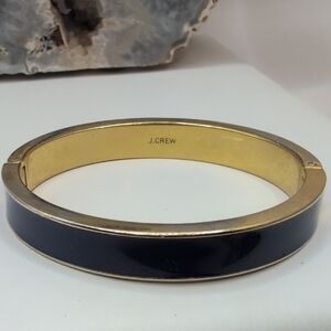 J.Crew Dark Navy Blue and Gold Bangle